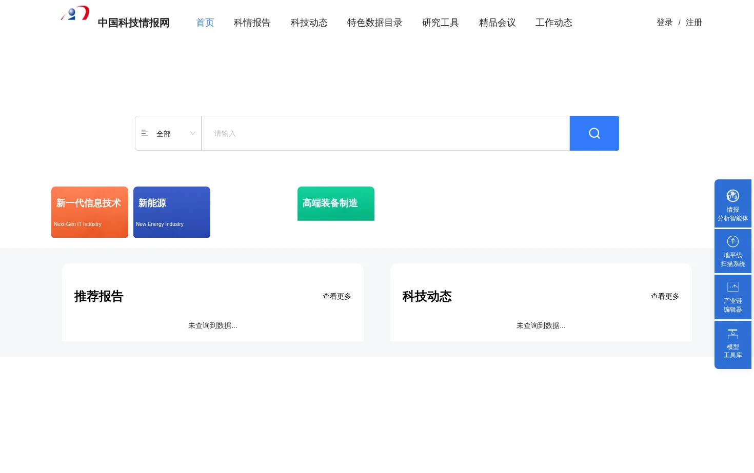 中国科技情报网 页面快照